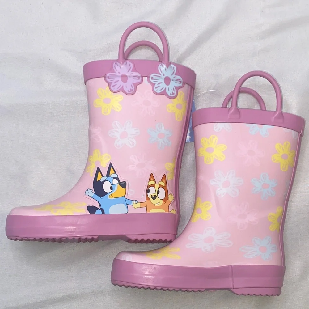 Bluey Pink Floral Kids‎ Rain Boots